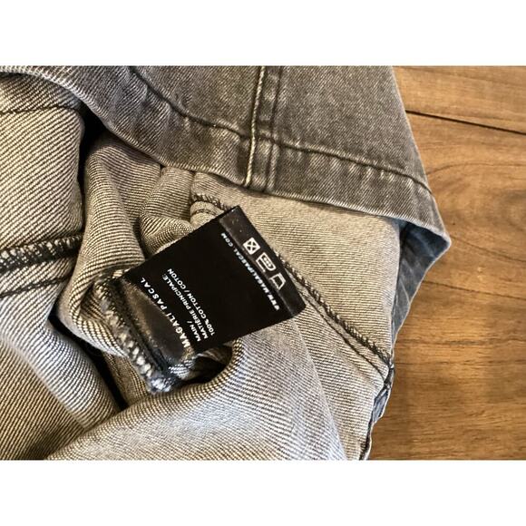 Anthropologie Alexia Magali Pascal Denim Carbon Mini Dress Ruffle belt accent 6 - Picture 14 of 16